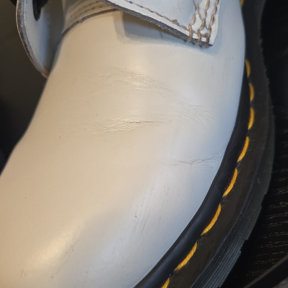 Dr. Martens White Boots with Black Accents - Picture 11 of 15